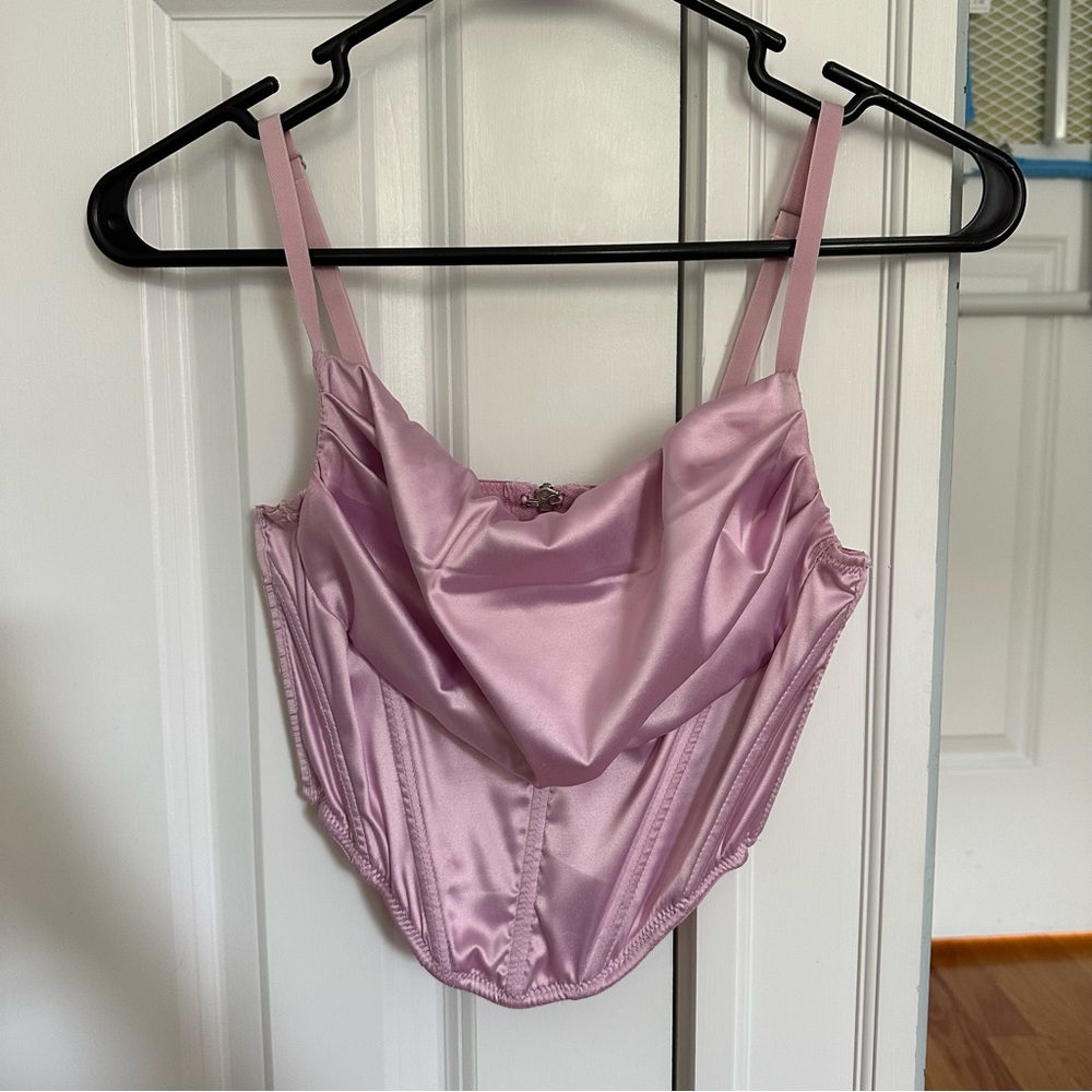 Urban Outfitters Light Pink Satin Top